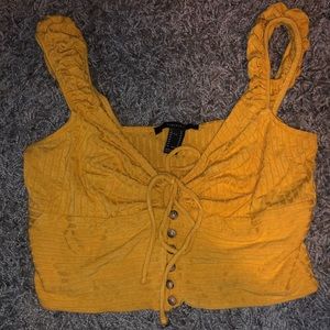 Cute yellow crop top